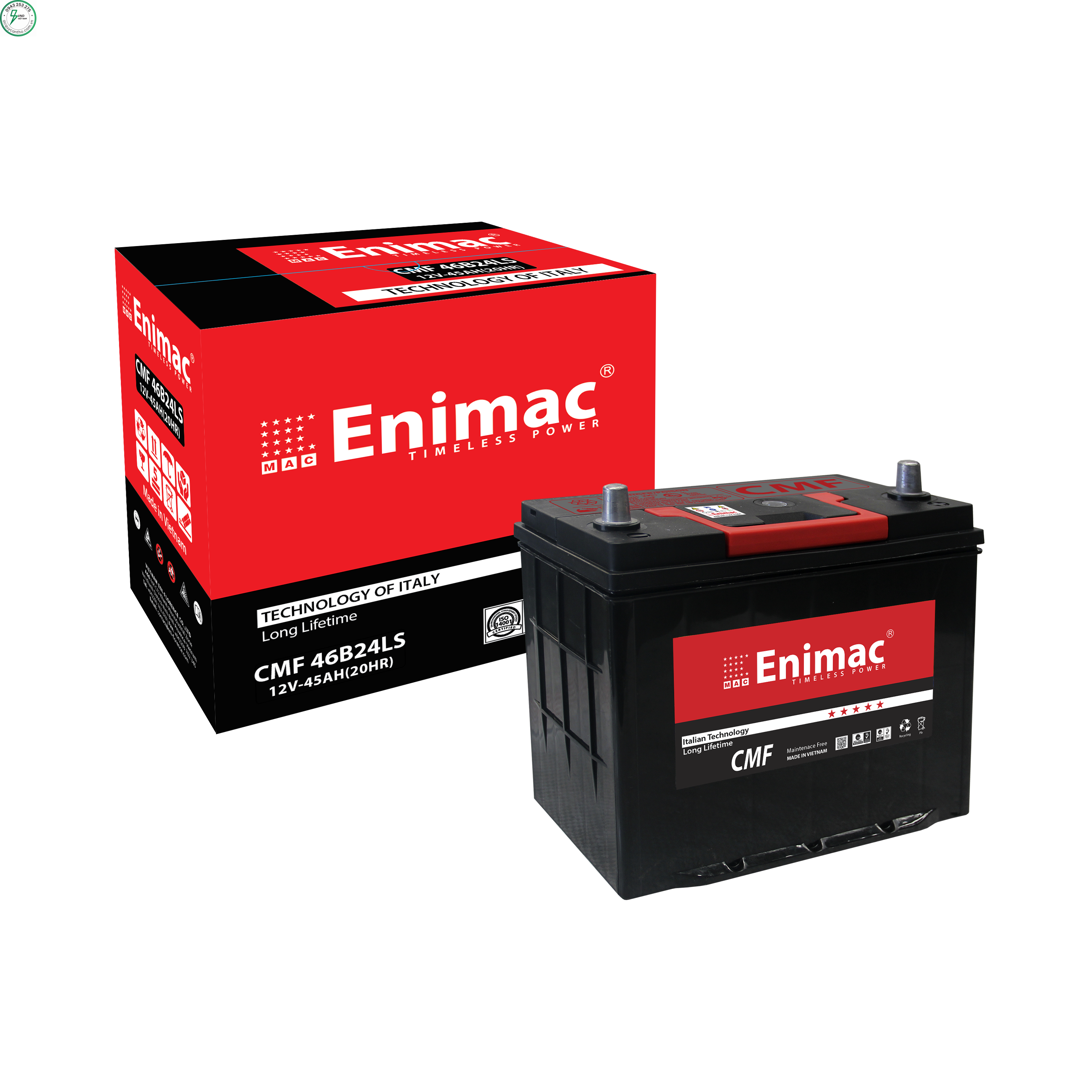ẮC QUY ENIMAC CMF 46B24LS (12V-45Ah)