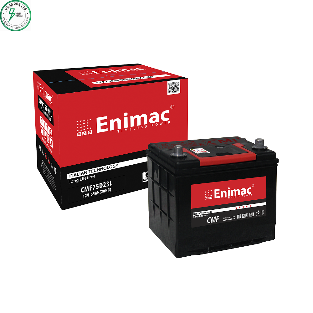 ẮC QUY ENIMAC CMF 75D23L (12V, 65Ah)