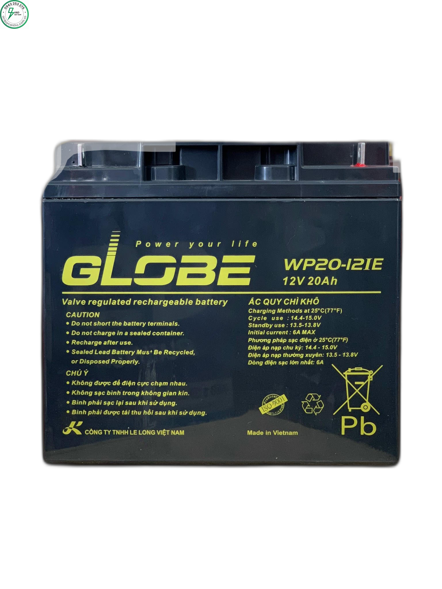 ẮC QUY GLOBE WP20-12IE (12V, 20Ah)