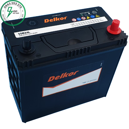 ẮC QUY DELKOR 55B24L (12V-45AH)