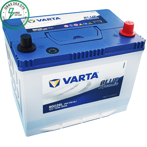 BÌNH ẮC QUY VARTA 80D26L | 80D26R (75Ah)