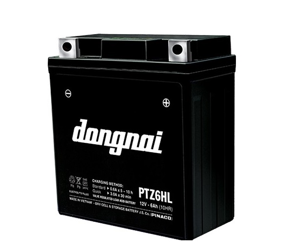 ẮC QUY ĐỒNG NAI PTZ6HL (12V-6Ah) - ẮC QUY XE MÁY