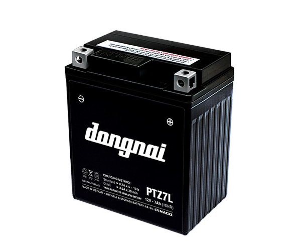 ẮC QUY ĐỒNG NAI PTZ7L (12V-7AH) – ẮC QUY XE MÁY