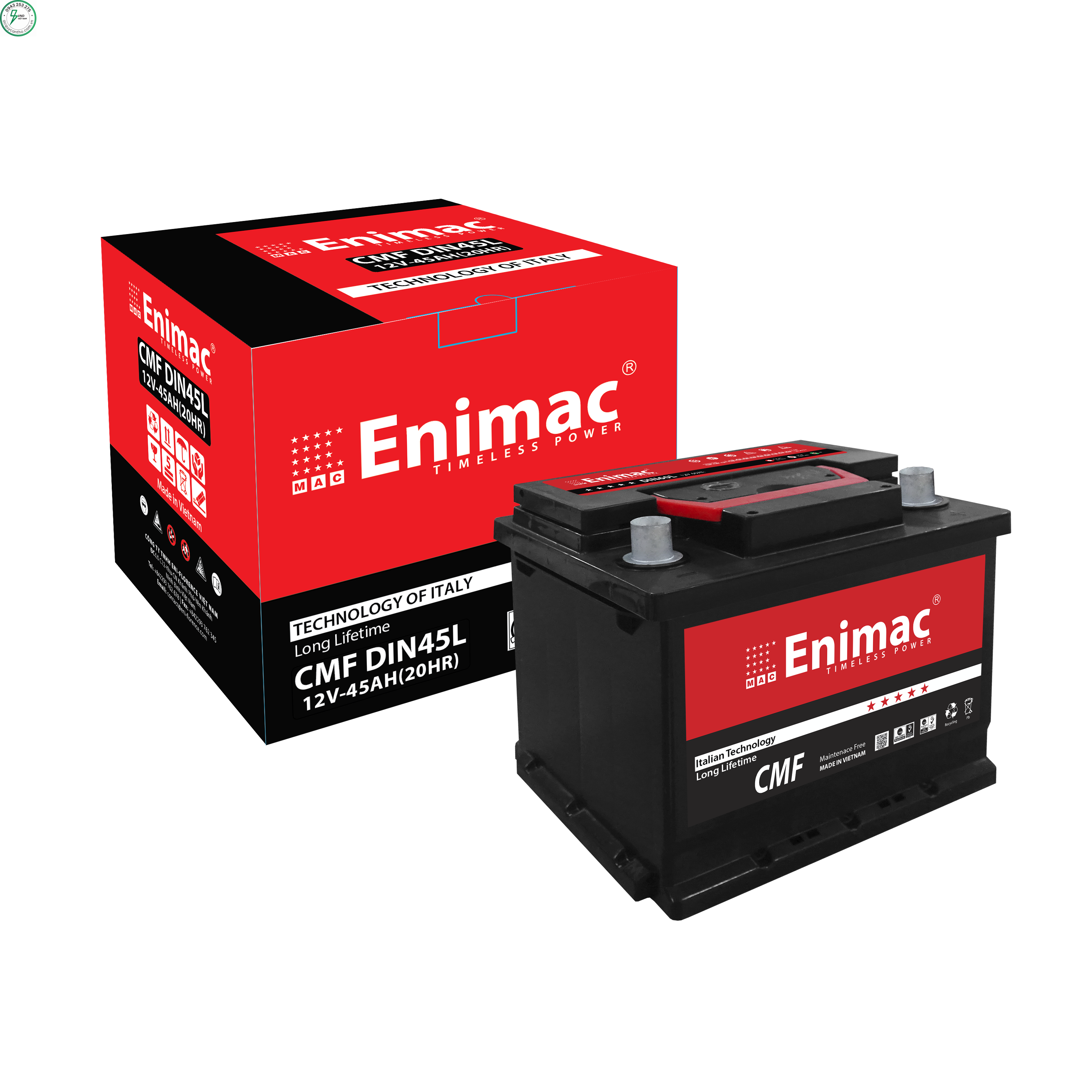 ẮC QUY ENIMAC CMF DIN 45L (12V - 45Ah)