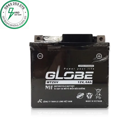 ẮC QUY GLOBE WTZ6V (12V, 6Ah)