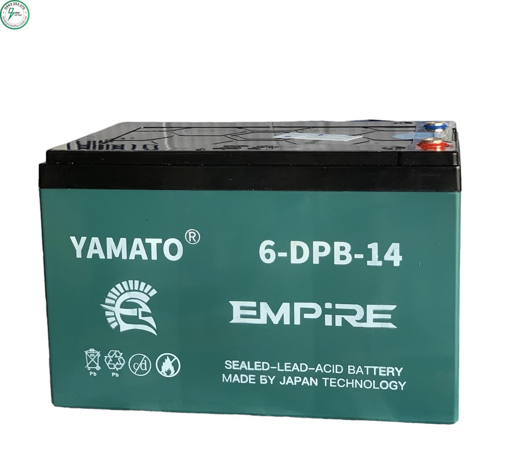 ẮC QUY XE ĐẠP ĐIỆN YAMATO EMPIRE 12V-14Ah
