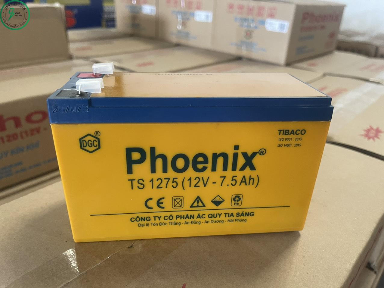 ẮC QUY PHOENIX TS 1275 (12V - 7,5Ah) - Ảnh 2