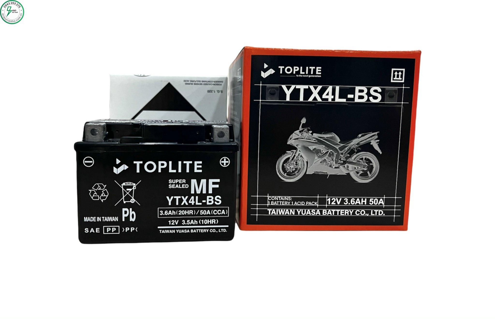 ẮC QUY TOPLITE YTX4L-BS (12V-3.5AH)