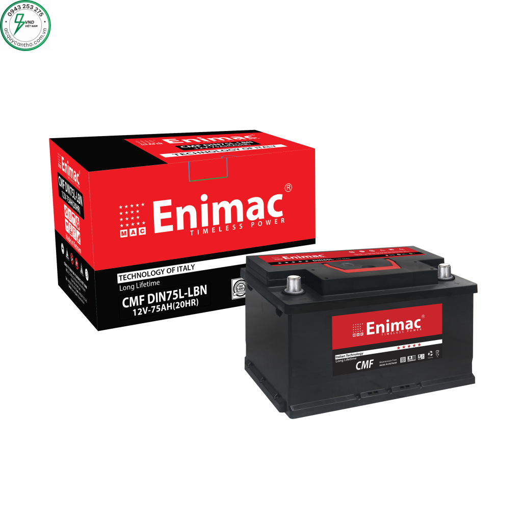 ẮC QUY ENIMAC CMF DIN75L-LBN (12V-75AH)
