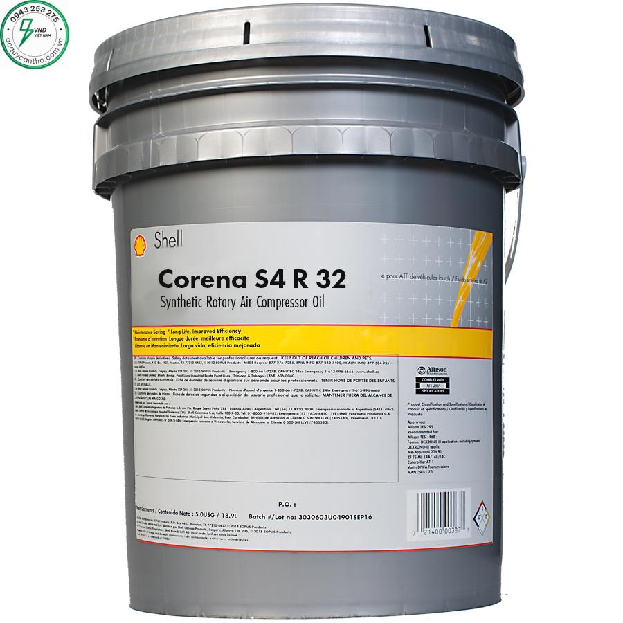 DẦU MÁY NÉN KHÍ SHELL CORENA S4 R32