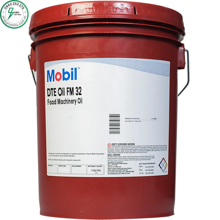MOBIL DTE FM 32 - DẦU BÔI TRƠN MÁY MÓC THỰC PHẨM