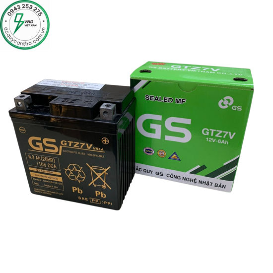 ẮC QUY GS GTZ7V (12V-6,3Ah)