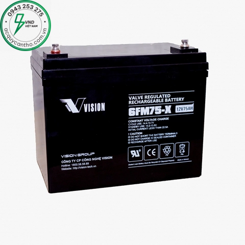 ẮC QUY VISION 6FM75-X (12V-75AH)