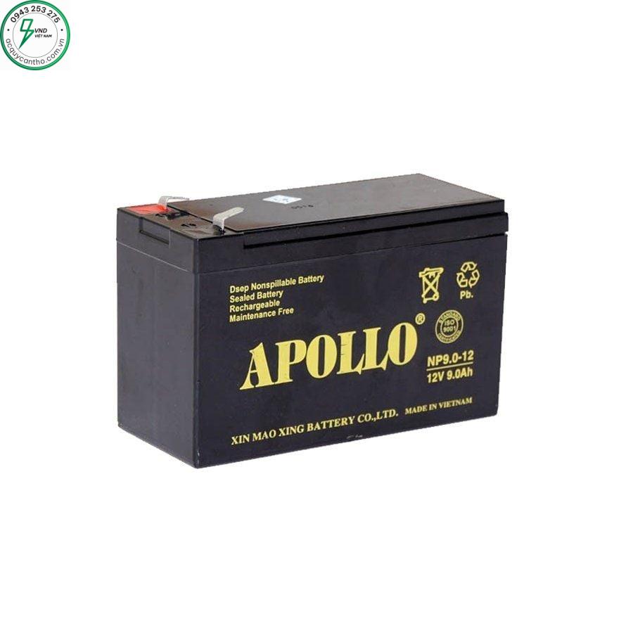 Bình Ắc Quy Apollo NP9-12 (12V-9AH), dùng cho xe điện trẻ em ,UPS, loa kéo