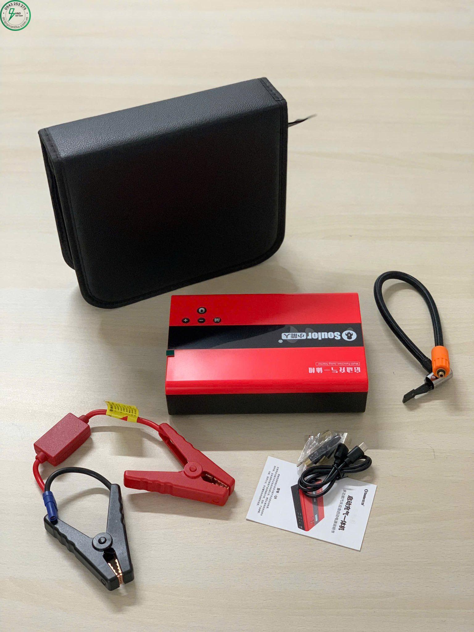 KÍCH BÌNH ẮC QUY KIÊM BƠM LỐP SOULOR CHÍNH HÃNG